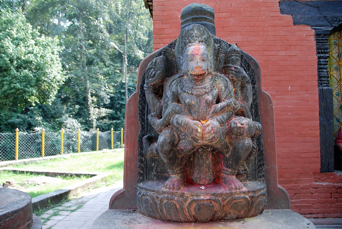 26 Kathmandu Gokarna Mahadev Temple Narsingha - Vishnu As A Man-lion Disembowelling A Nasty Demon 
